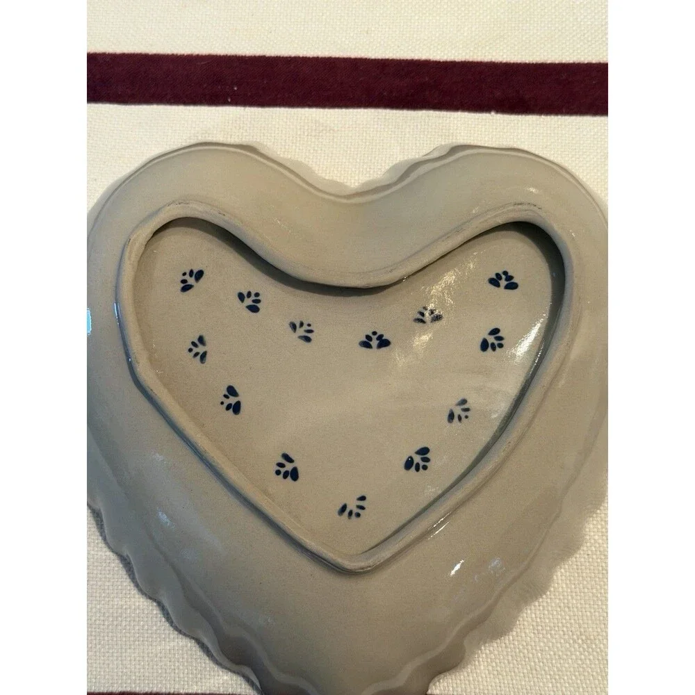 Polish Pottery Heart-shaped Fluted Baker/Serving Dish